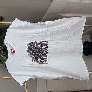 White Mens Graphic Bulldog Tank Top - Unbranded